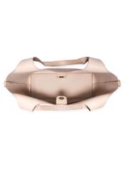Women's ecru shopper bag TOREC-1259-0B(Z26) - product view from above, on a white background.