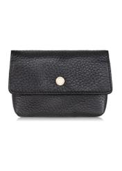 Non-stiff black leather wallet PORES-0895-99(Z23)-01