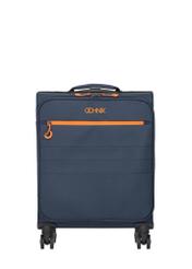 Small suitcase on wheels WALNY-0045-7D-19(W26) - front view of the product, on a white background.