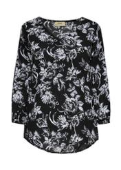 Light women's blouse with a flower motif BLUDT-0182-98(Z24)-03