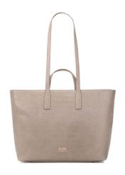 Beige women's shopper handbag TOREC-1204-1D(W26), front product view on white background.