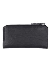 Black large women's wallet POREC-0446-99(Z26) - product view from the back, on a white background.