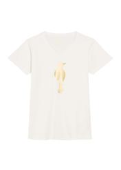 Cream women's t-shirt TSHDT-0149-12(Z25), front product view on a white background.