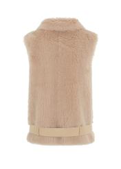 Beige women's vest with belt KAMDW-0001-81(Z21)-06