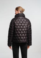 Quilted black insulated women's jacket KURDT-0537-99(Z24)-03