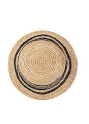 Women's straw hat with black stripes KAPDT-0036-1E(W26)