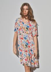 Floral dress with frill SUKDT-0165-16(W23)-02