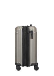 Small suitcase on wheels WALAB-0073-2X-19(W26), side view of the product on a white background.