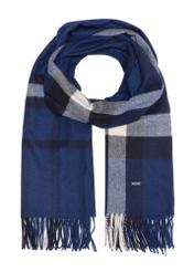 Men's winter checkered scarf SZAMT-0078-7I(Z26) - front product view, on a white background.