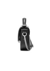 Black women's messenger bag TOREC-1066-99(Z25), side view of the product on a white background.