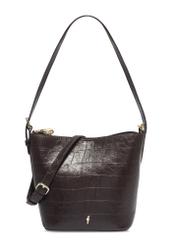 Burgundy croco women's handbag TOREC-1305-4D(Z26). Front view on white background.