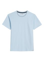 Light blue men's cotton T-shirt TSHMT-0150-7A(W26), front product view on white background.