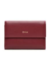 Burgundy women's wallet POREC-0426-49(Z25), product view from the front on a white background.