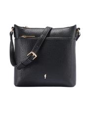 Black women's shoulder bag TOREC-1052-99(Z25), front product view on white background.