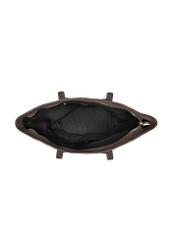 Brown women's shopper bag TORES-1407-1I(Z26) - product view from above, on a white background.