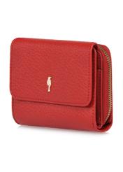 Red leather women's wallet with RFID protection PORES-0817RFID-42(W24)-03