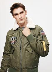 Olive men's bomber jacket TOP GUN KURMT-0357-57(Z24)