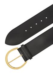 Black leather women's belt PASDS-0311-99(Z24)-05