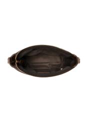 Brown women's shoulder bag TOREC-1245-1H(Z26), product view from above on a white background.