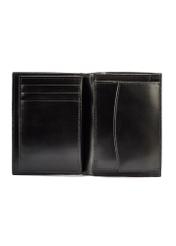 Leather black men's wallet PORMS-0640-99(W25)