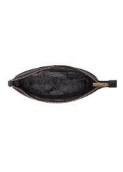 Black women's handbag made of natural pea leather TORES-1424-9I(Z26), product view inside on white background.
