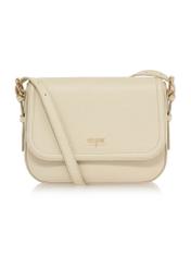 Cream leather women's postbag TORES-0985-12(W24)-01