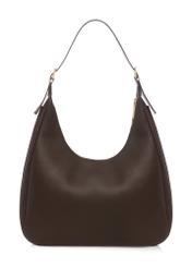 Brown women's shopper handbag TOREC-1238-1I(W26), product view from the back on a white background.