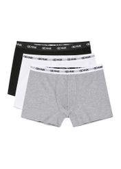 Three-pack of men's cotton boxers ZESMB-0002A-15(KS), front view of products on white background.