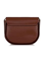 Brown leather handbag with buckle TORES-1004-87(W24)-04