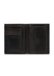 Leather unbuttoned brown men's wallet PORMS-0554-89(W24)-04