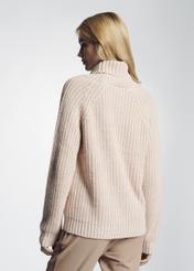 Powder pink women's oversize turtleneck SWEDT-0143-34(Z21)-03