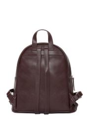 Burgundy women's backpack TOREC-1263-4D(Z26). Back view on white background.