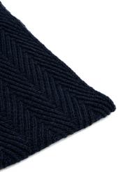 Men's scarf in navy blue SZAMT-0066-69(Z25) - close-up of the product on a white background.