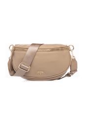 Beige women's waist bag TOREC-1191-1B(W26) - front product view, on a white background.
