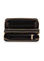 Women's two-compartment black wallet POREC-0376-99(W24)-06