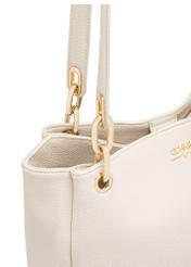 Cream women's imitation leather handbag TOREC-0998-12(W25)-06