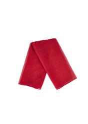 Red women's silk scarf SZADT-0218-4B(W26) - front product view, on white background.