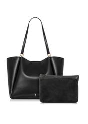 Women's tote bag TOREC-0845A-99(Z25), product view with cosmetic bag on white background.