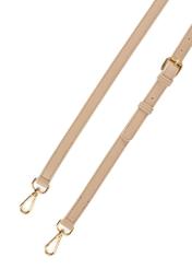 Beige women's hobo-style handbag TOREC-0829 A-80(Z 25) - view of the stripes on a white background.