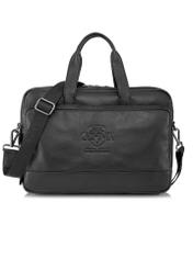 Men's leather bag with embossed logo TORMS-0020B-99(W23)-01