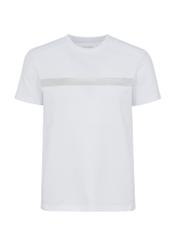 White men's T-shirt with silver print TSHMT-0089-11(W23)-04