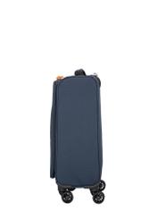 Small suitcase on wheels WALNY-0045-7D-19(W26) - side view of the product, on a white background.