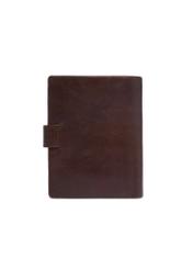 Brown leather men's wallet PORMS-0735-1I(Z26), product view from the back on a white background.