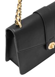 Black women's messenger bag TOREC-1137-99(W26), close-up of the product detail on a white background.