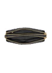 Classic black women's handbag TOREC-1103-99(Z25), view of the inside of the product on a white background.