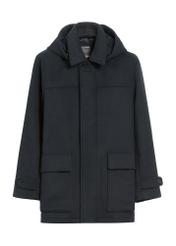 Navy blue men's coat PLAMT-0007-69(Z25) - front product view on white background.