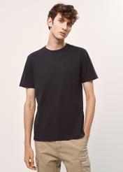 Navy blue basic Men's T-shirt TSHMT-0097-69(W24)-01