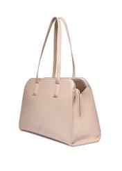 Large ecru handbag TOREC-1323-0B(Z26) - diagonal product view, on a white background.