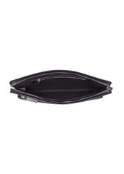 Black men's leather briefcase TORMS-0532-99(Z26), product view from above on a white background.