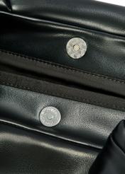 Black women's shoulder bag TOREC-1096-99(Z25) - close-up of the detail on a white background.